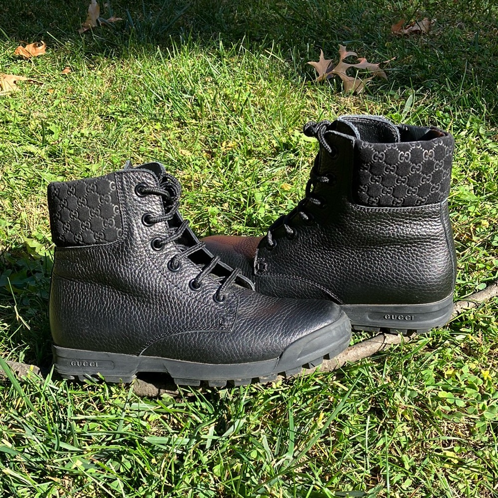 Gucci Kids Black Leather Boots size 32